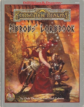 Advanced Dungeons & Dragons 2nd Edition Forgotten Realms Heroes lorebook (Genbrug)
